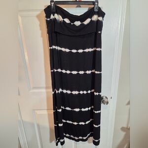 tie dye black and white dress Leia Kaftan Dress in Black Tie Dye main image 1